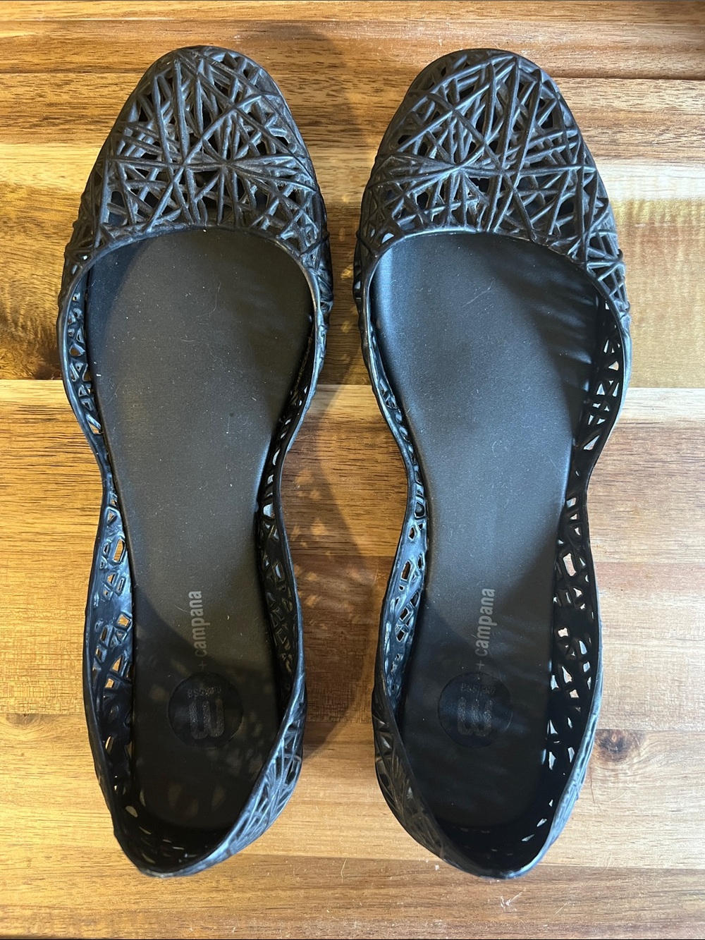 Melissa Black Cutout Jelly Flats - Women's Lightweight Slip-Ons - Picture 3 of 3